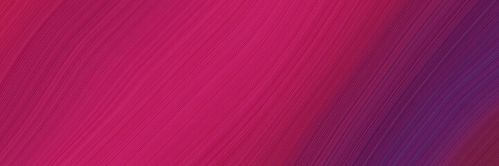 Poster - elegant colorful horizontal header with moderate pink, dark moderate pink and old mauve colors. fluid curved flowing waves and curves