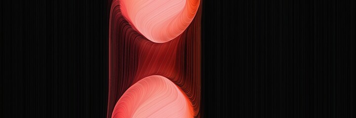 Aufkleber - elegant moving header design with salmon, light coral and black colors. fluid curved lines with dynamic flowing waves and curves