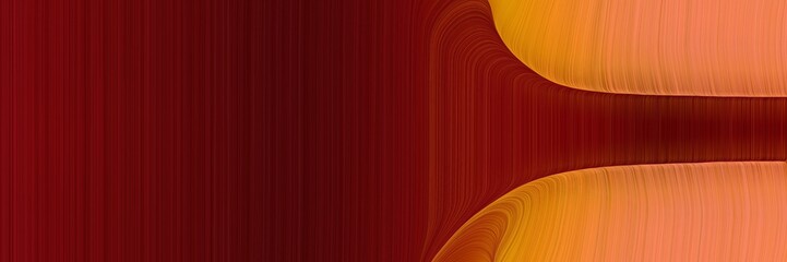 Aufkleber - elegant flowing horizontal banner with bronze, dark red and saddle brown colors. fluid curved lines with dynamic flowing waves and curves