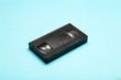 © uladzimirzuyeu - Aesthetics of the 80s and 90s. Videocassette (VHS) on a color background. Video, minimal, retro concept