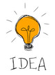 Idea symbol logo yellow sign 