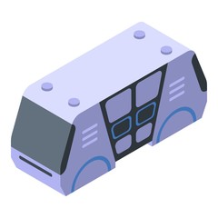 Poster - Unmanned bus icon. Isometric of unmanned bus vector icon for web design isolated on white background
