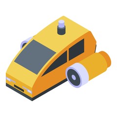 Poster - Futuristic car icon. Isometric of futuristic car vector icon for web design isolated on white background