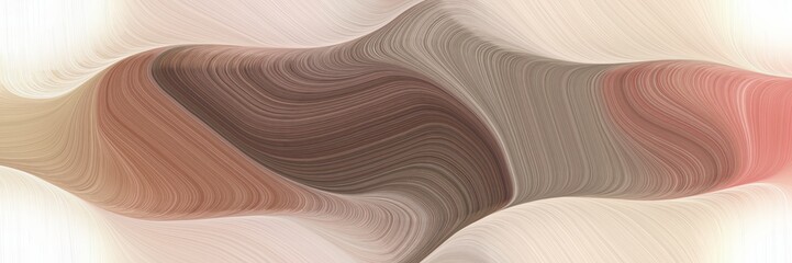 Poster - abstract modern designed horizontal header with gray gray, antique white and pastel gray colors. fluid curved lines with dynamic flowing waves and curves
