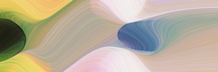Poster - abstract moving designed horizontal header with tan, dark slate gray and misty rose colors. fluid curved lines with dynamic flowing waves and curves