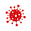 SARS-CoV-2 coronavirus (2019-nCoV)  causes disease Covid-19 logo. Isolated vector illustration, sign icon.