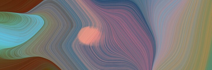 Poster - abstract artistic header with gray gray, rosy brown and chocolate colors. fluid curved flowing waves and curves