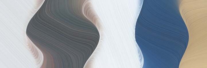 Poster - abstract modern horizontal header with dark slate gray, light gray and dim gray colors. fluid curved flowing waves and curves