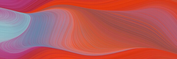 Poster - abstract surreal banner with moderate red, light slate gray and antique fuchsia colors. fluid curved flowing waves and curves