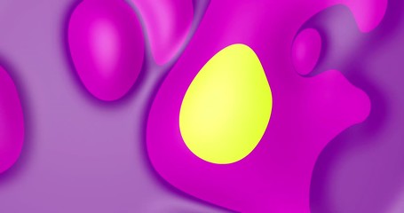 Poster - 3D liquid colorful animation.  Soft rounded shapes. 
