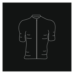 bicycle jersey on white background vector