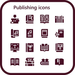 Wall Mural - Modern Simple Set of publishing Vector filled Icons