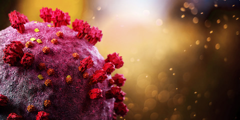 Canvas Print - Coronavirus Covid-19 background - 3d rendering