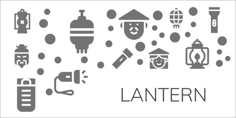 Poster - lantern icon set