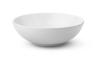 Wall Mural - white ceramics bowl on white background