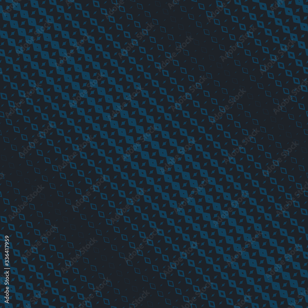 Vector halftone geometric seamless pattern with diamond shapes, fading ...