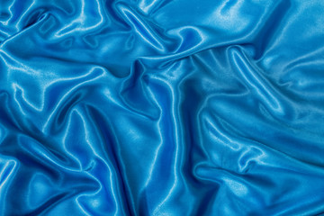 Blue color silk fabric