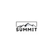 summit illustration and symbol, vector illustration, mountain logo.