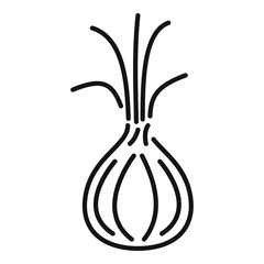 Poster - Raw onion icon. Outline raw onion vector icon for web design isolated on white background