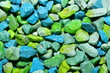 Bunte Steine blau grün, Hintergrund