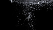 Blurry Images Of Real Soda Bubbles Floating And Splashing Up In Black Background Which Represent Freshness Of Carbornate Drink Or Sparkling Water And Shoot From Realistic Water Moving Not 3D Making