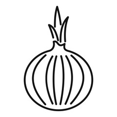 Poster - Spice onion icon. Outline spice onion vector icon for web design isolated on white background