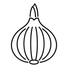 Poster - Vegetable onion icon. Outline vegetable onion vector icon for web design isolated on white background