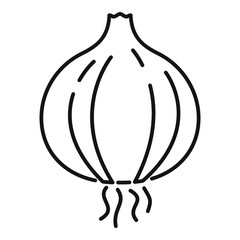 Poster - Farm onion icon. Outline farm onion vector icon for web design isolated on white background