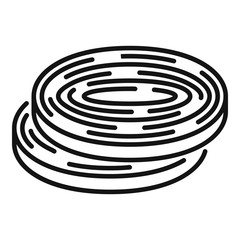 Canvas Print - Onion rings icon. Outline onion rings vector icon for web design isolated on white background