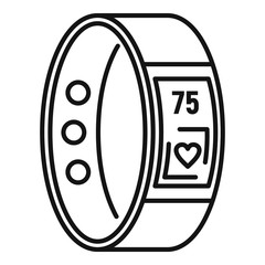 Poster - Smartwatch icon. Outline smartwatch vector icon for web design isolated on white background