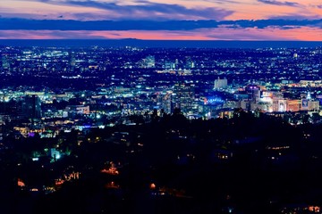 Los Angeles lights at night