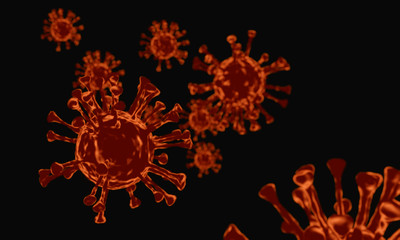 model 3D covid19 and coronavirus. 