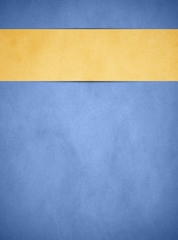 Wall Mural - Elegant light blue grunge background. Tan gold banner. Portrait orientation.