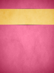 Wall Mural - Elegant light red grunge background. Tan gold banner. Portrait orientation.