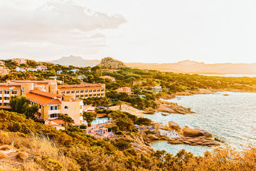 Canvas Print - Baja Sardinia in Sardinia of Italy