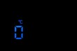 © mahovik - Electronic symbol 0 degree celcius, blue color on a black background