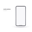 © bs_k1d - Vector phone isolated on white background. Realistic template. Mock up with empty screen for business presentations.