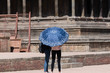 Umbrella in ancient city