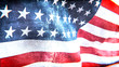 Amerikanische USA Flagge: Konzept Patriotismus und Bürgerkrieg