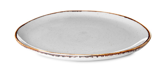clean plate on white background