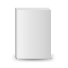 Blank Book Cover Over White Background