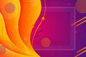 Poster - Creative geometric wallpaper Orange and purple Color. Trendy fluid flow gradient shapes composition. Applicable for gift card, poster, landing page, ui, ux ,coverbook, baner, social media posted