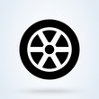Car wheel icon. vector flat car tyre symbol