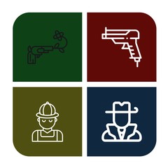 Wall Mural - shotgun icon set