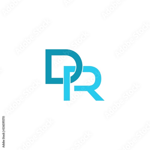 Fotografía Initial DR Letter Logo With Creative Modern Business Typography Isolated On Whit