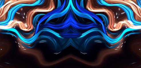 Wall Mural - luxury abstract fluid art, ink blur background, classic blue, gold. liquid acrylic, epoxy futuristic