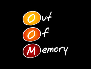 Poster - OOM - Out of Memory acronym, technology concept background