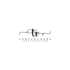 TR initial Handwriting logo vector template