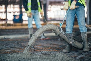 concrete pouring interior concrete floor