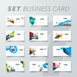 Set Business card template visiting cover